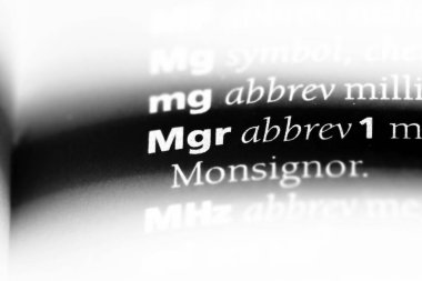 MGR Word'de bir sözlük. MGR kavramı.