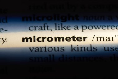 mikrometre Word'de bir sözlük. mikrometre kavramı.