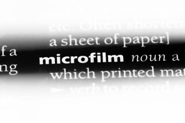 Mikrofilm Word'de bir sözlük. Mikrofilm kavramı.