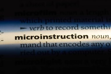 microinstruction sözcük sözlüğe. microinstruction kavramı.