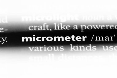 mikrometre Word'de bir sözlük. mikrometre kavramı.