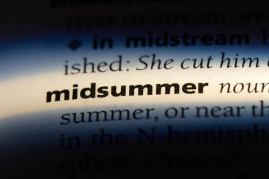 yaz ortası Word'de bir sözlük. yaz ortası kavramı.