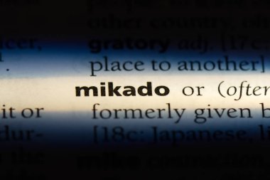 Mikado Word'de bir sözlük. Mikado kavramı.