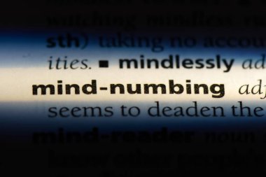 zihin bir sözlüğü'ndeki sözcüğü uyuşturma. zihin uyuşturucu kavramı.