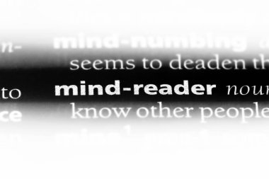 zihin okuyucu Word'de bir sözlük. zihin okuyucu kavramı.