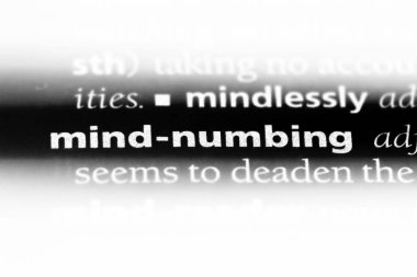 zihin bir sözlüğü'ndeki sözcüğü uyuşturma. zihin uyuşturucu kavramı.