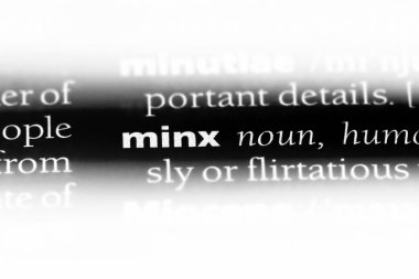 bir sözlüğü'ndeki Minx sözcüğü. Minx kavramı.