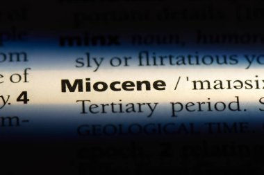 bir sözlüğü'ndeki Miyosen sözcüğü. Miyosen kavramı.