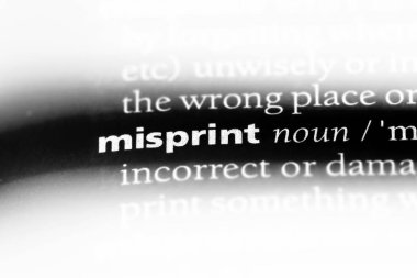 bir sözlüğü'ndeki sözcüğü baskı hatası. baskı hatası kavramı.