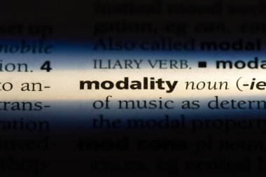 modalite Word'de bir sözlük. modalite kavramı.
