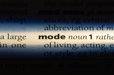 bir sözlüğü'ndeki modu sözcüğü. modu kavramı.