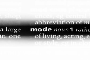 bir sözlüğü'ndeki modu sözcüğü. modu kavramı.