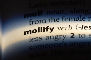 bir sözlüğü'ndeki sözcüğü yatıştırmak. kavram yatıştırmak.