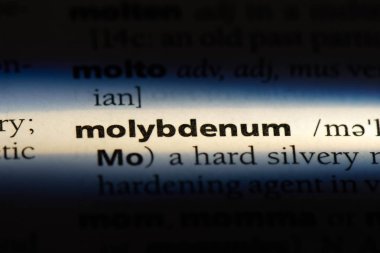 Molibden Word'de bir sözlük. Molibden kavramı.