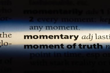 bir sözlüğü'ndeki anlık sözcüğü. anlık kavramı.