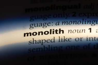 Monolith Word'de bir sözlük. Monolith kavramı.