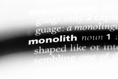 Monolith Word'de bir sözlük. Monolith kavramı.