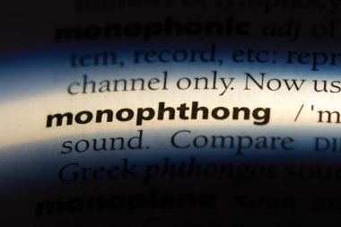 monophthont sözcük sözlüğe. monophthong kavramı.