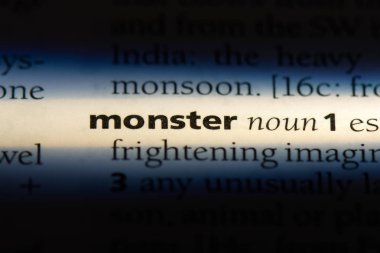 canavar Word'de bir sözlük. canavar kavramı.