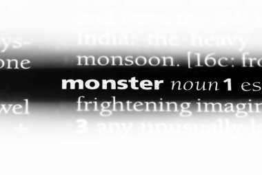 canavar Word'de bir sözlük. canavar kavramı.