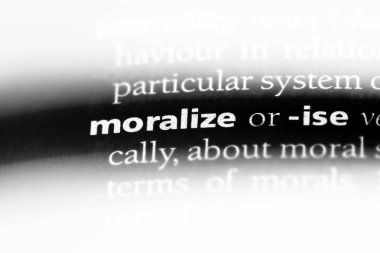 bir sözlüğü'ndeki sözcüğü moralize. kavram moralize.