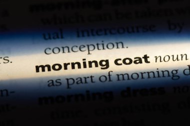 bir sözlüğü'ndeki sabah ceket sözcüğü. sabah kat kavramı.