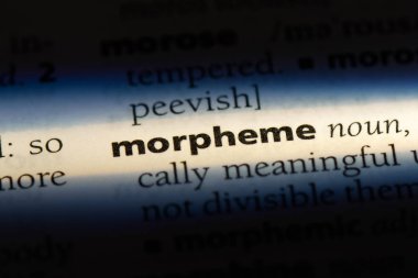 morfem Word'de bir sözlük. morfem kavramı.