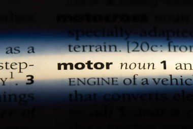motor tek kelimeyle bir sözlük. motor kavramı.