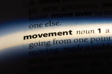 hareket Word'de bir sözlük. hareket kavramı.
