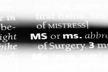 MS Word'de bir sözlük. MS kavramı.