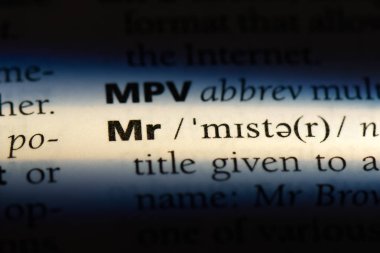 Bay Word'de bir sözlük. Bay kavramı.