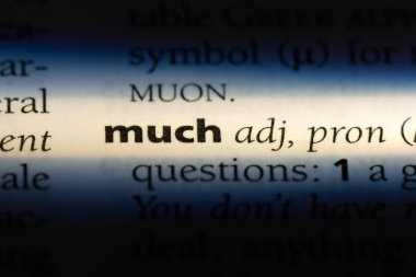 fazla kelimeyle bir sözlük. çok kavramı.