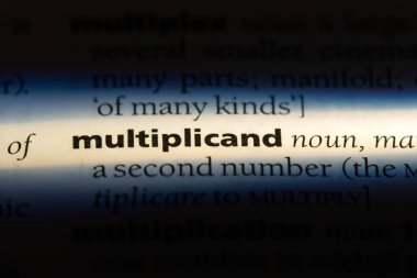 multiplicand sözcük sözlüğe. multiplicand kavramı.