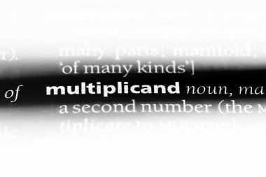 multiplicand sözcük sözlüğe. multiplicand kavramı.