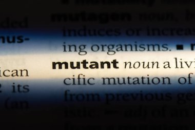 bir sözlüğü'ndeki mutant sözcüğü. mutant kavramı.