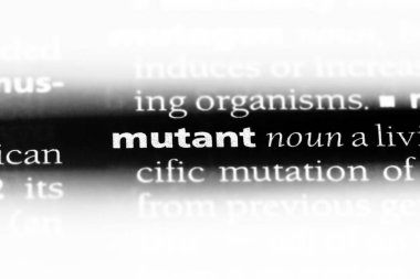 bir sözlüğü'ndeki mutant sözcüğü. mutant kavramı.