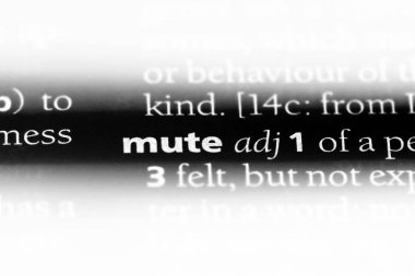 bir sözlüğü'ndeki sözcüğü sessiz. sessiz kavramı.