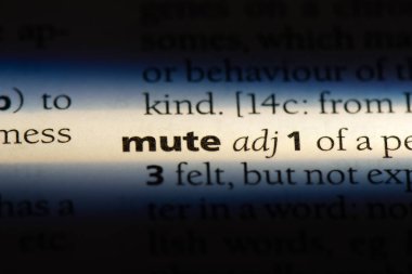 bir sözlüğü'ndeki sözcüğü sessiz. sessiz kavramı.