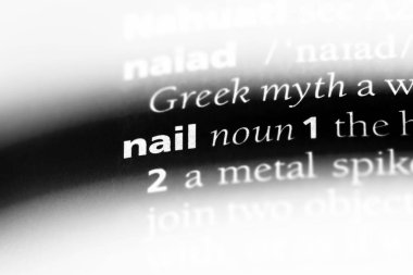 bir sözlüğü'ndeki sözcüğü tırnak. çivi kavramı.