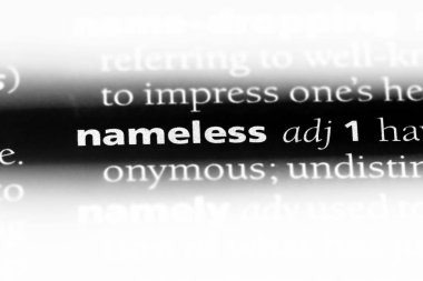 İsimsiz tek kelimeyle bir sözlük. İsimsiz kavramı.