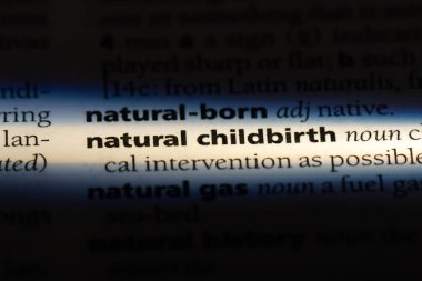 doğal Doğum Word'de bir sözlük. doğal Doğum kavramı.