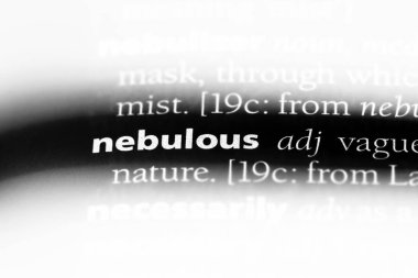 bir sözlük belirsiz Word'de. belirsiz kavram.