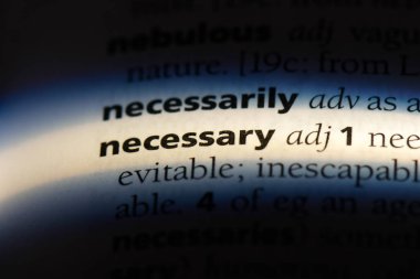 bir sözlük gerekli Word'de. gerekli kavramı.