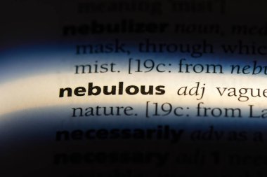 bir sözlük belirsiz Word'de. belirsiz kavram.