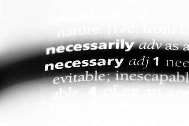 bir sözlük gerekli Word'de. gerekli kavramı.