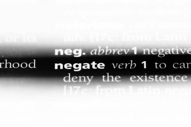 bir sözlüğü'ndeki sözcüğü inkâr. kavram inkâr etmek.