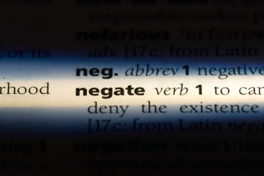 bir sözlüğü'ndeki sözcüğü inkâr. kavram inkâr etmek.