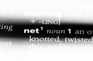 NET tek kelimeyle bir sözlük. NET kavramı.