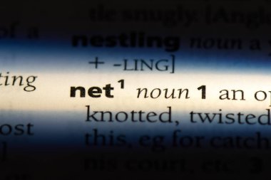 NET tek kelimeyle bir sözlük. NET kavramı.