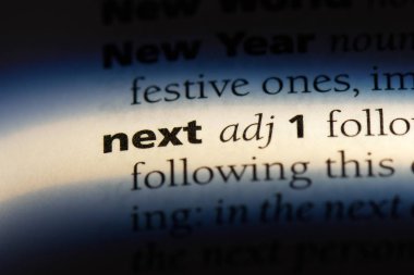 Sonraki sözcüğü sözlüğe. sonraki kavramı.